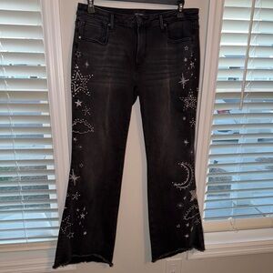 DRIFTWOOD Black Celestial Embellished Flare Jeans